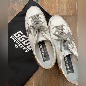 Golden Goose Superstar Gold/Silver low top sneakers